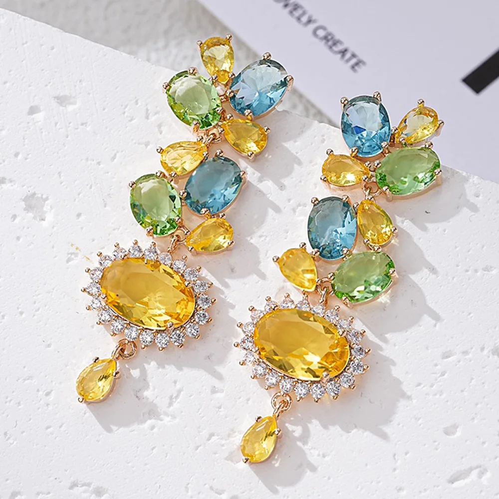 

Missvikki New Hot Romantic Sweet Dangle Earring For Women Bridal Earring aretes de mujer modernos Fashion Girl Gift 2024 New Hot