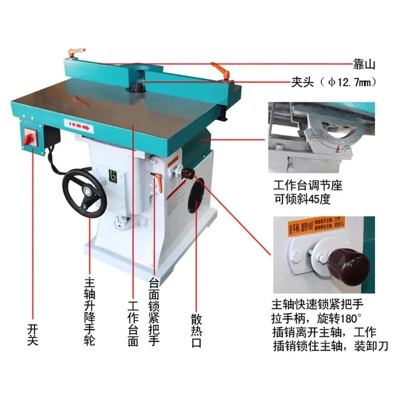 Vertical Single Axis Router MX5115 High Precision Mini CNC Router Kit for PCB Engraving And Woodworking Tool with 220V Power