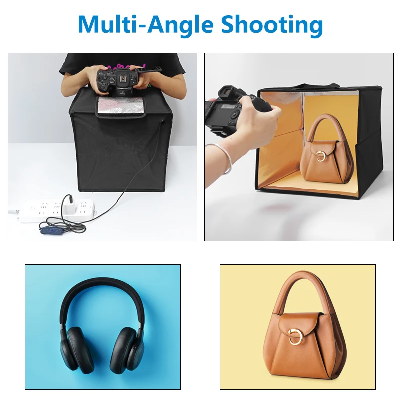 12" Photo Studio Lightbox with 120pcs LED Lights CRI 95+ Dimmable Photography Tent Kit for Jewelry Small Items Product Shooting