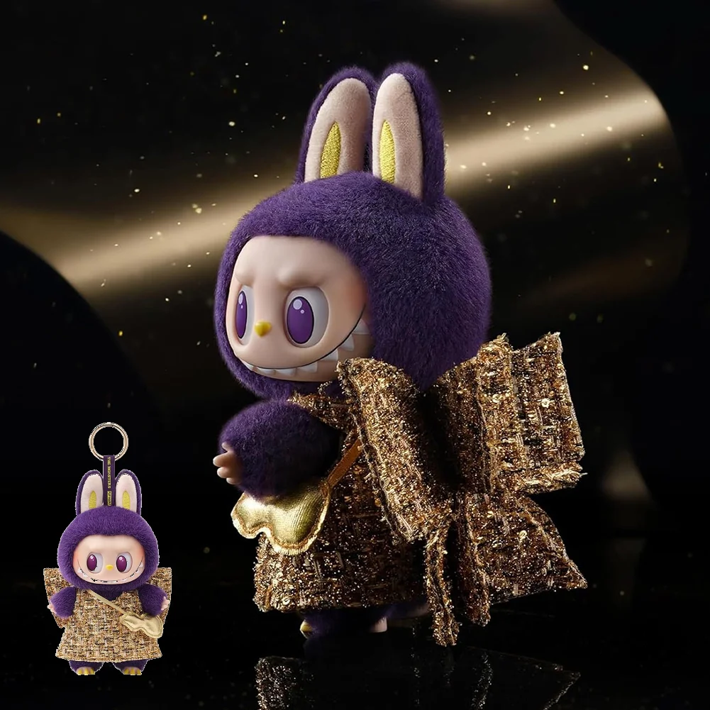 

Purple Labu bu Plush Doll Toy Keychain Kawaii Backpack Pendant Anime Figurine Model for Boy Girls Kids Birthdays Christmas Gifts