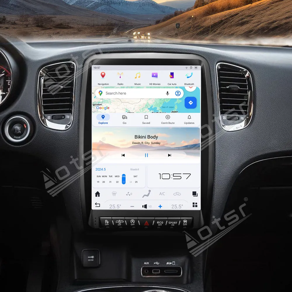 

13,8-дюймовый Android 13 для Dodge Durango 2014-2016, дисплей, GPS-навигация, Carplay, автомобильный радиоприемник, HD сенсорный экран, стерео, авто головное устройство