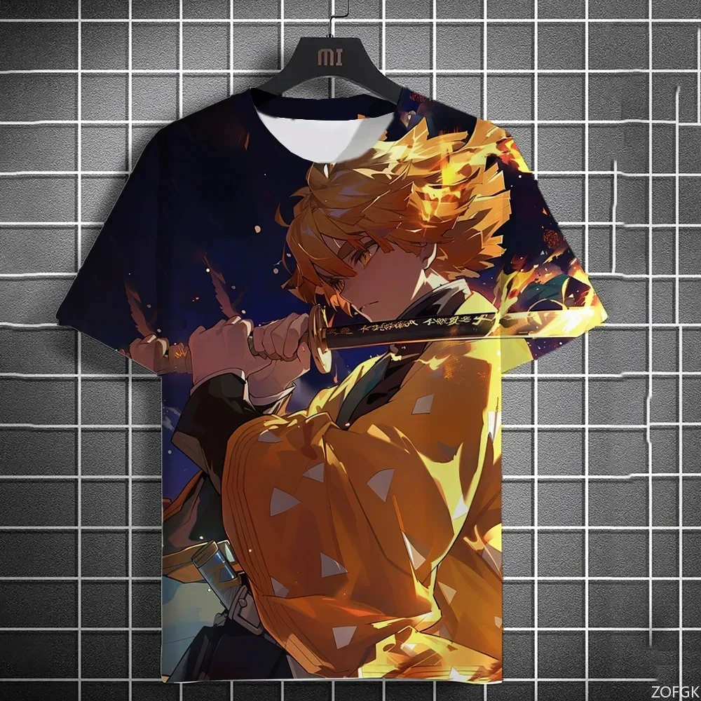 여름 신작 남성 티셔츠 애니메이션 그래픽 3D 인쇄 반팔 여름 패션 트렌드 오버 사이즈 티셔츠 스트리트 캐주얼 루즈 탑