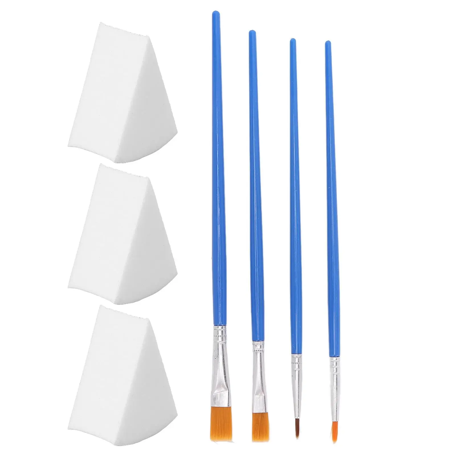 مجموعة فرش رسم الجسم بمقبض ناعم لمستلزمات وإسفنجات الألوان المائية الزيتية من الأكريليك #5