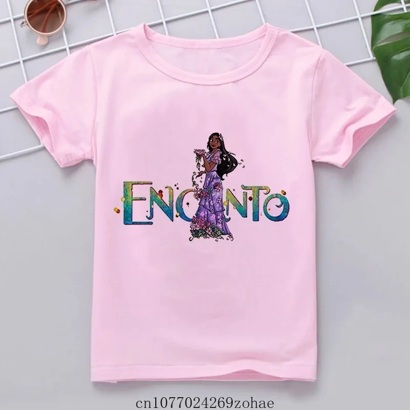 Disney Encanto Mirabel Kids Clothes T-Shirts Children Cartoons Fashion Kawaii Anime T Shirts New Tops Boy Girl Outfits Tee Shirt