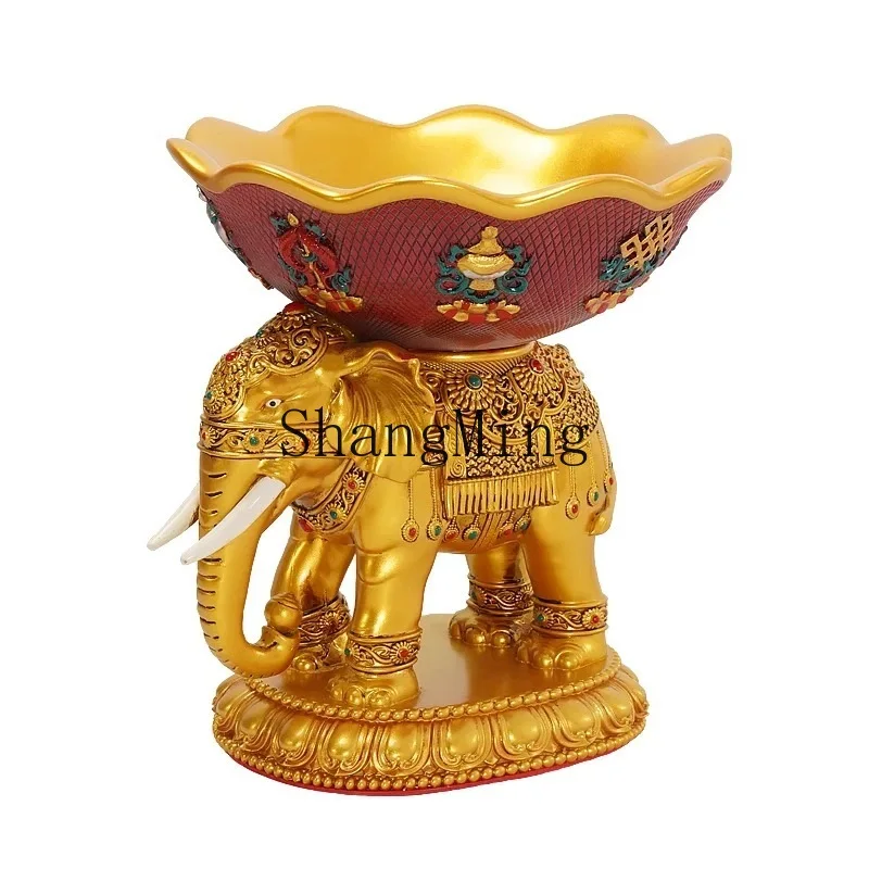 

CL elephant fruit plate ornament for Buddha fruit plate household indoor fruit plate household decoration ornament
