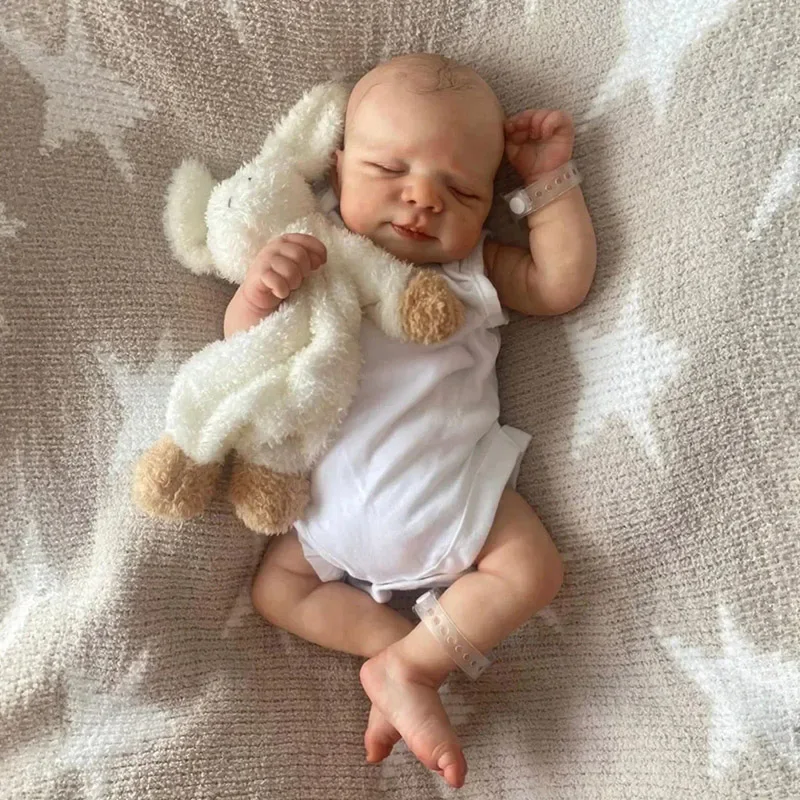 48CM Already Painted Finished Reborn Baby Doll Pascale Same As Picture Lifelike Soft Touch 3D Skin Hand-Root Painted Visible