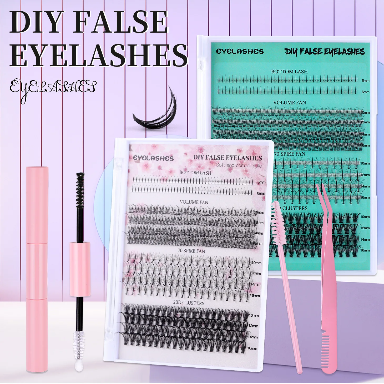 404 cluster hair false eyelash set DIY mixed section grafting single cluster eyelashes