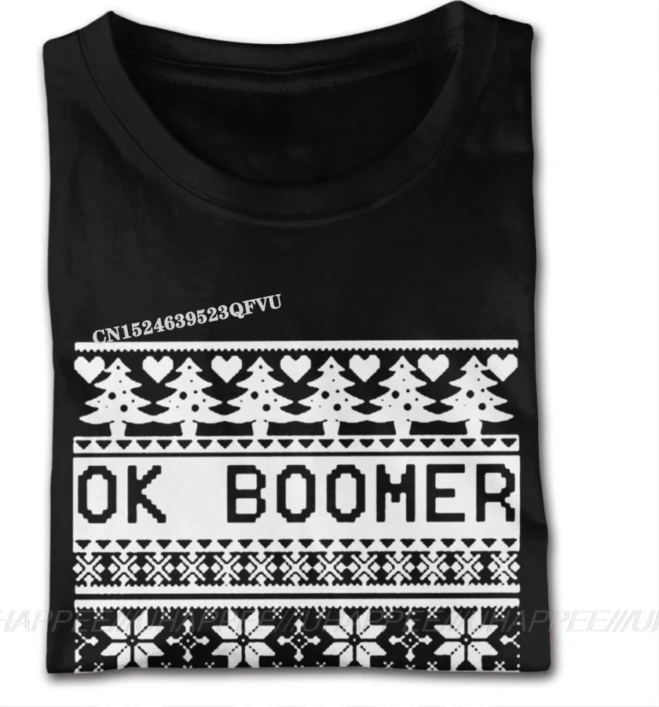 Cheap Custom Ok Boomer Christmas 2022 Tee Shirts Men's Personalized England Style Tshirts Men Full Cotton Crew T Shirts