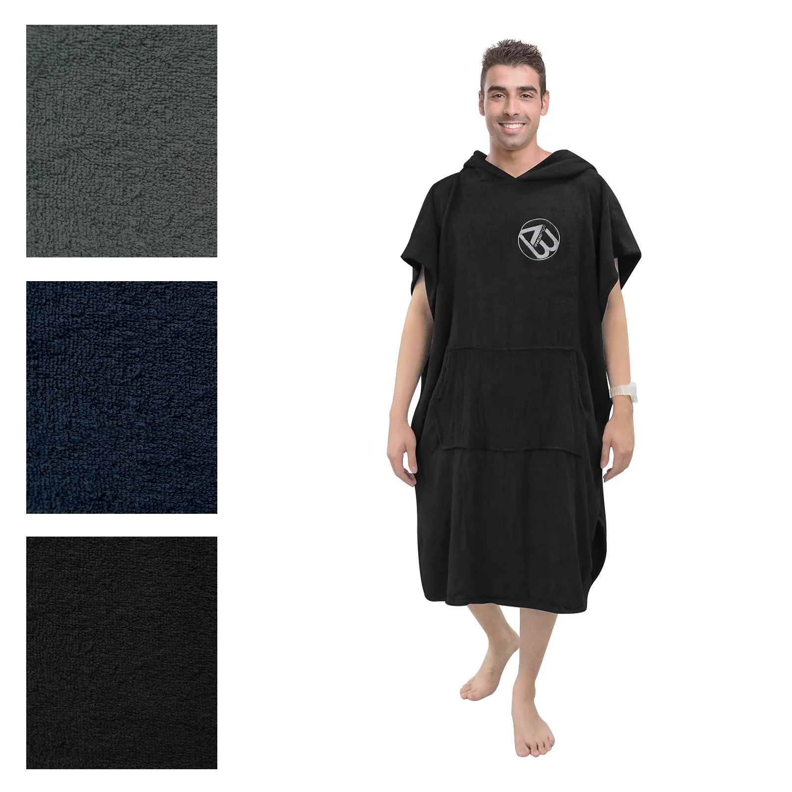 Surf Poncho Changing Towel Robe for Adults Men Women, Warm and Soft Water Absorbent Wetsuit Change Poncho for Surfing Swimming