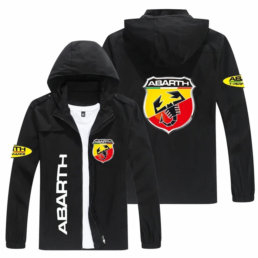 Jaqueta com capuz com logotipo ABARTH masculina, estampa popular, moda casual, jaqueta solta Rider, streetwear, nova, primavera e outono, 2023