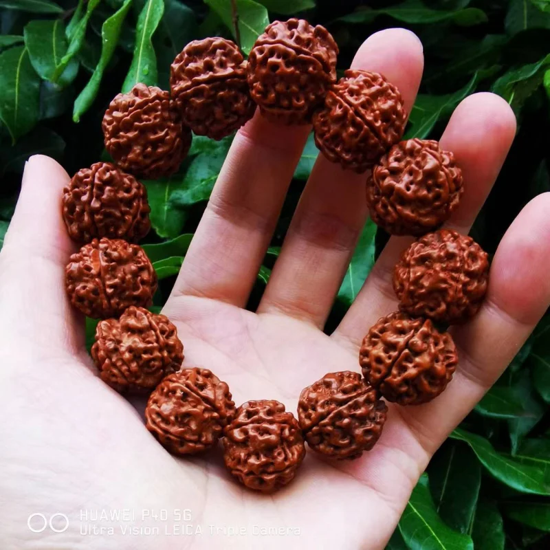 Pulsera Rudraksha Regalos navideños Cuentas de oración Pulsera Adorno Venta al por mayor Suministro de puesto en stock al por mayor