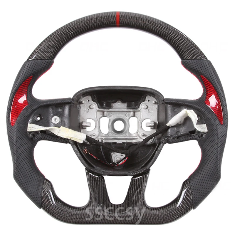 

Carbon Fiber Steering Wheel Suitable For 14-19 Dodge Challenger srt Charger Version Car Accessories Steering Wheel Modification