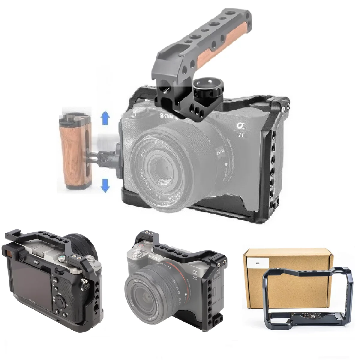 

Профессиональная защитная рамка для камеры SONY Alpha 7C a7C ILCE-7C A7C Mark II с несколькими удлинителями для микрофона и штатива
