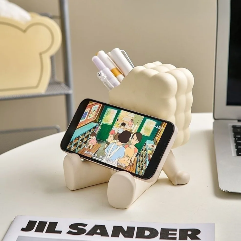 

Lazy Phone Stand, Cookie Storage, Minimalist Pen Holder, Decorative Container, Phone Holder, Birthday Ceramic Ornament