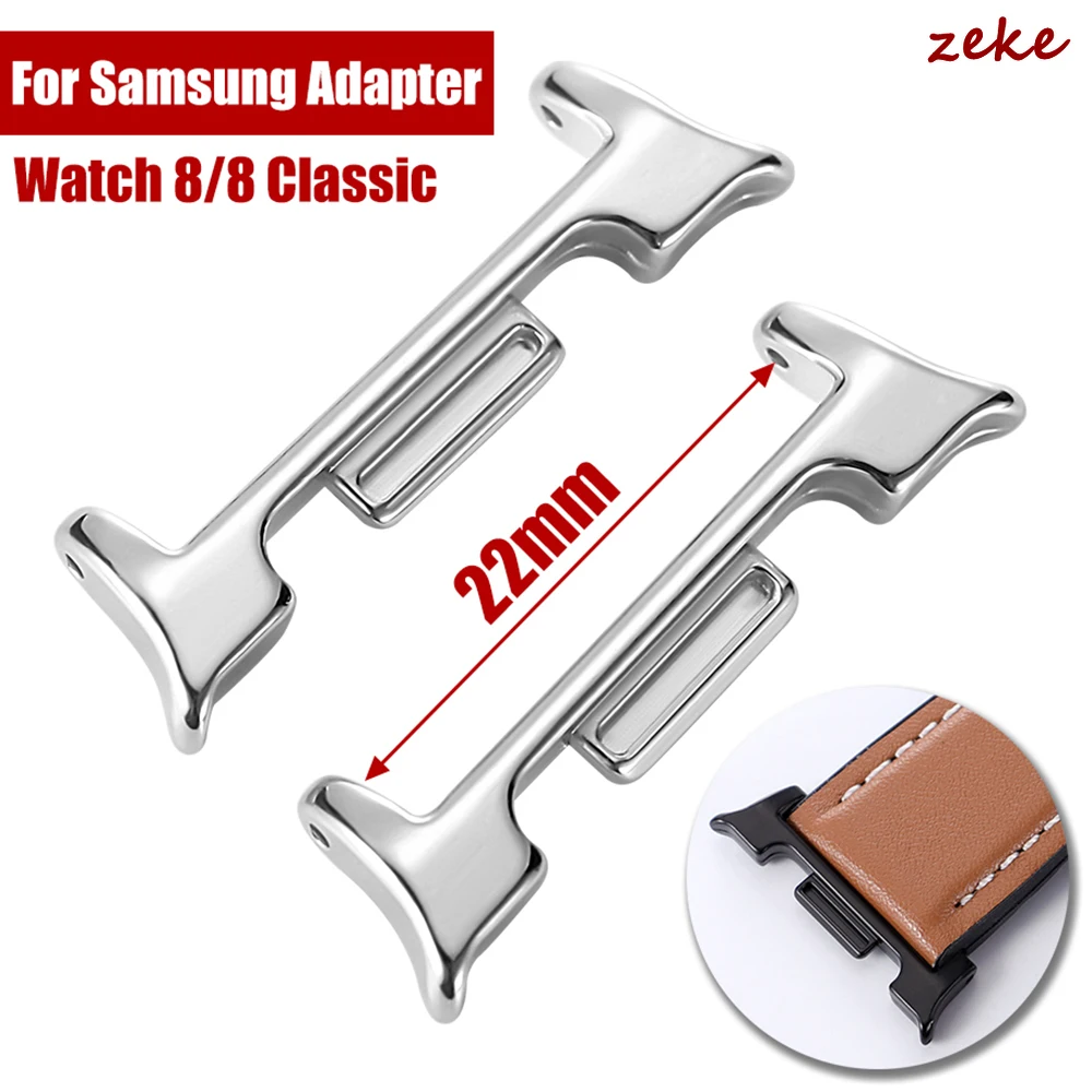 1 Paar Edelstahl-Anschluss für Samsung Galaxy Watch 8, klassischer Armband-Adapter für Galaxy Watch 8 22 mm, Uhrenzubehör