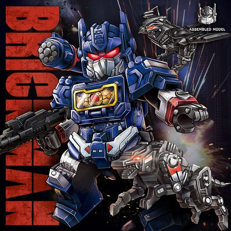 

Optimus Prime Transformation King Kong Robot Figures Technical Building Mini Soundwave MOC Brick Block Transform Cars Toys Gift