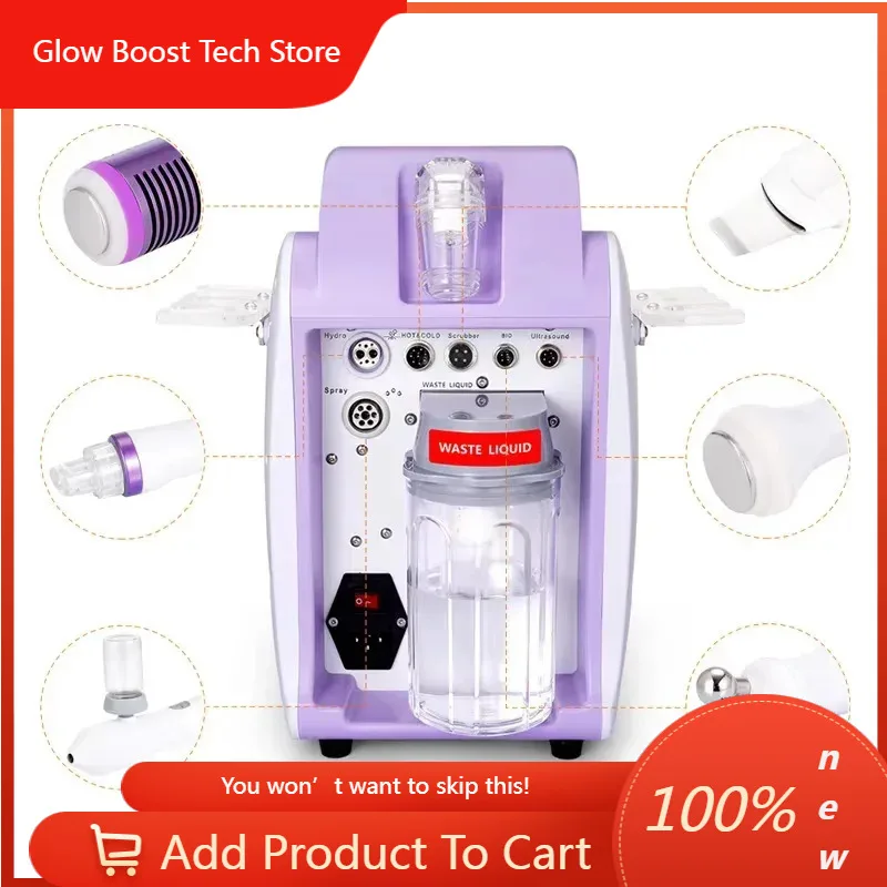 

NYProfessional 6 in 1 Hydrogen Oxygen Facial Machine Microdermabrasion Bio-lifting Bubble Skin Care Device for Salon Spa Home Us