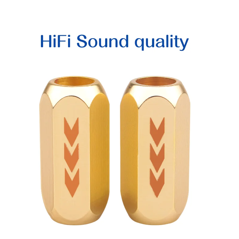 hifi Copper Gold-plated Straight-through Branching Ring Signal Cable Shield Anti-electronic Interference Audio Connector