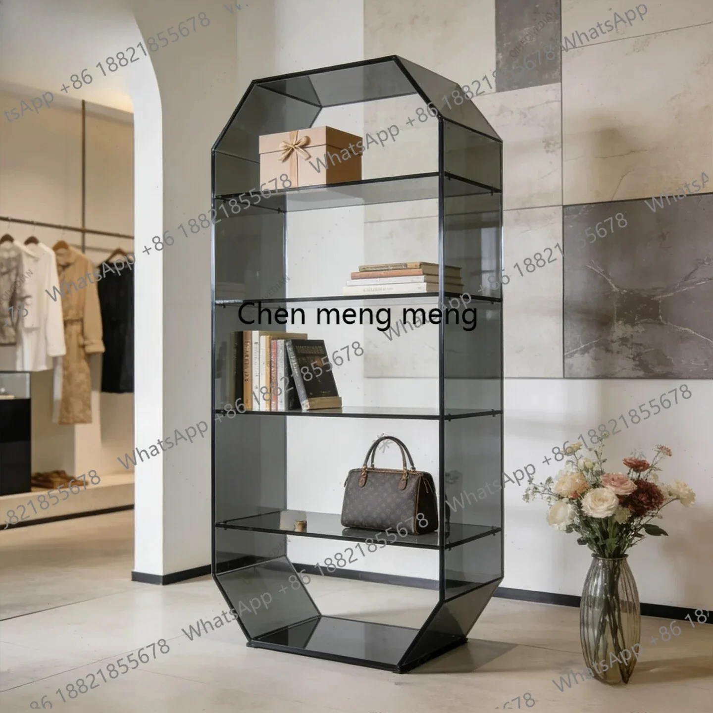A74Modern simplicity, display rack, light luxury storage rack creative multi-layer shelf against the wall floor type