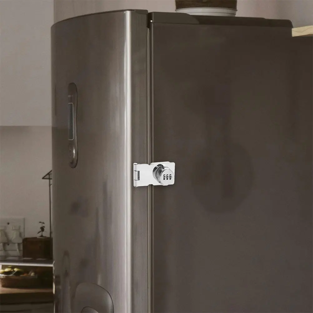 1Set قفل بكلمة مرور للخزانة قفل مجمع آمن لخزانة ملفات الدرج تخزين الباب مضاد للسرقة مزلاج ميكانيكي من حديد الزنك