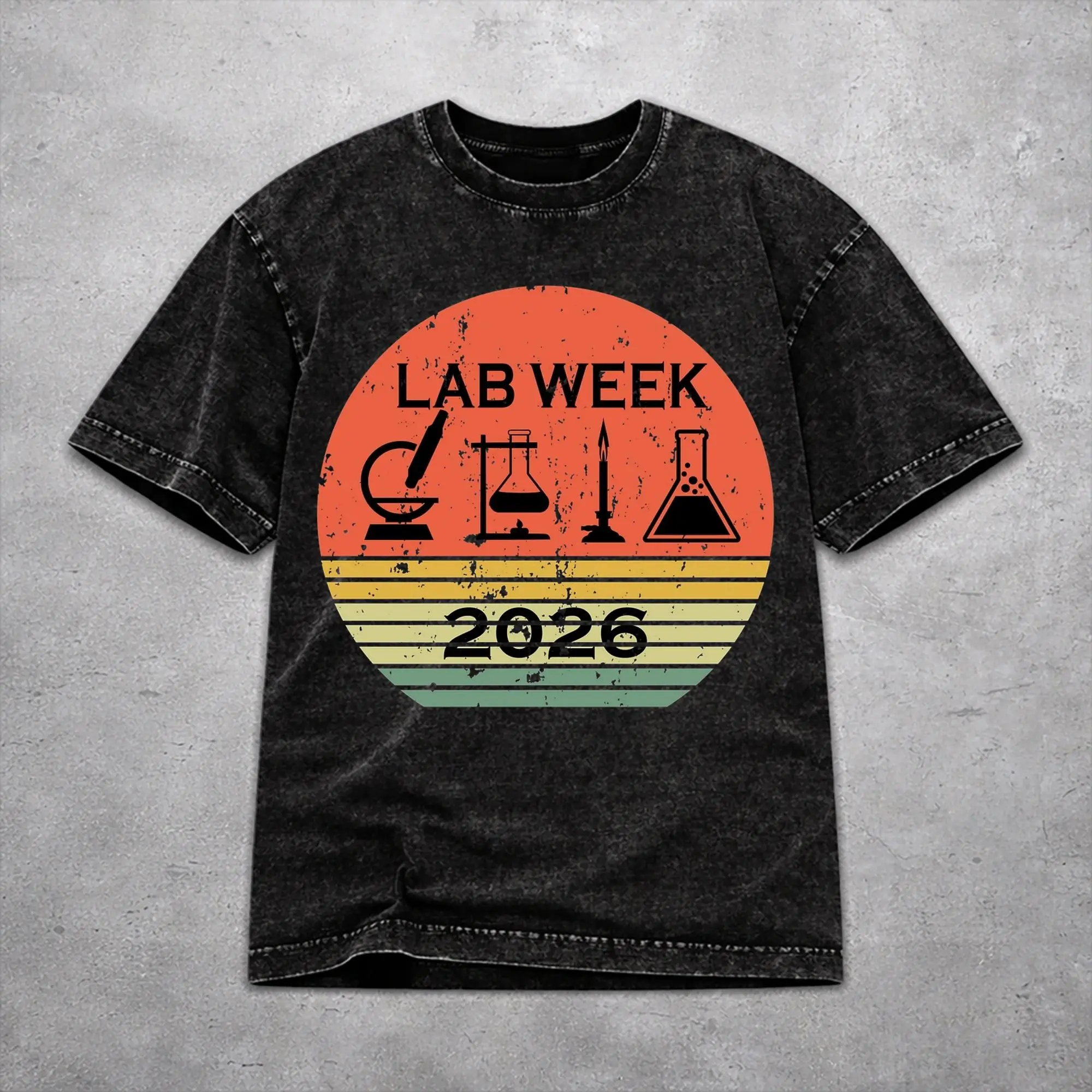 Men Women Lab Crew Lab Week 2026  Shirt Printed Washed Cotton  Casual T-Shirts
