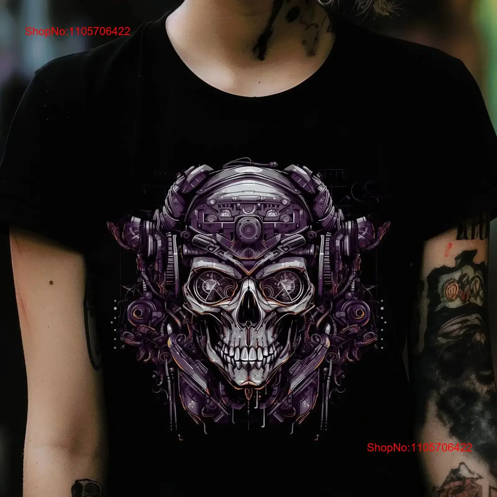 Skull T Shirt Ai gift for him Nerd Programmer Designer vintage Washed Casual Slightly Stylish Breathable homme Versatile