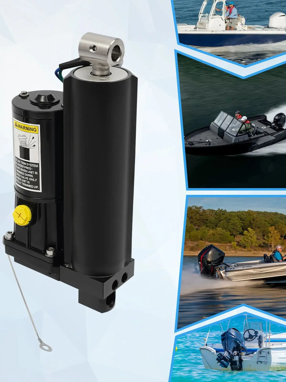 Elektrischer Heckklappenheber 4-Takt 40-60 PS, 500W Außenborder Power-Tilt- und Trimm-System Bootsmotor Power-Trimm- und Tilt-Einheit