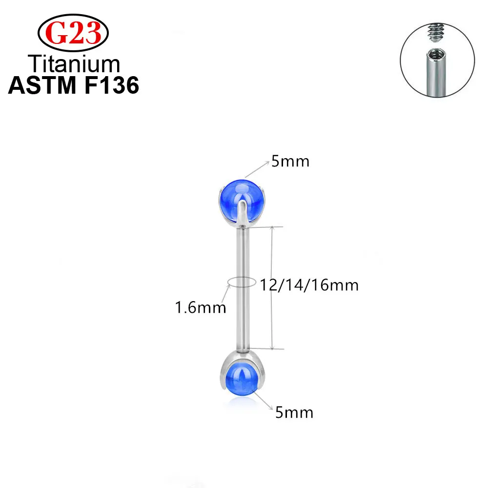 New Design Women Earrings Implantation Level G23 ASTM F136 Titanium Crystal Ear Helix Tragus Cartilage Lips Piercing Bodies