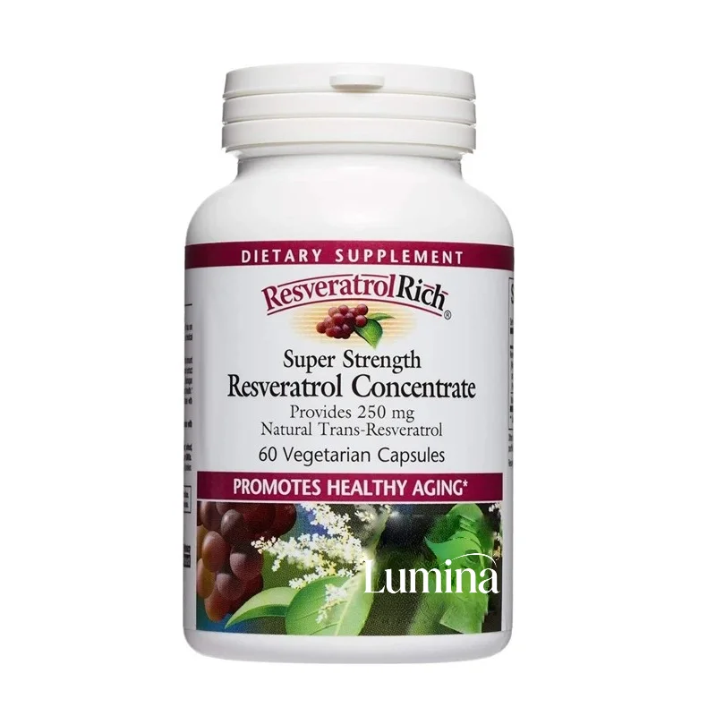 Concentrated Resveratrol, Suitable for Men and Women, 60 Capsules