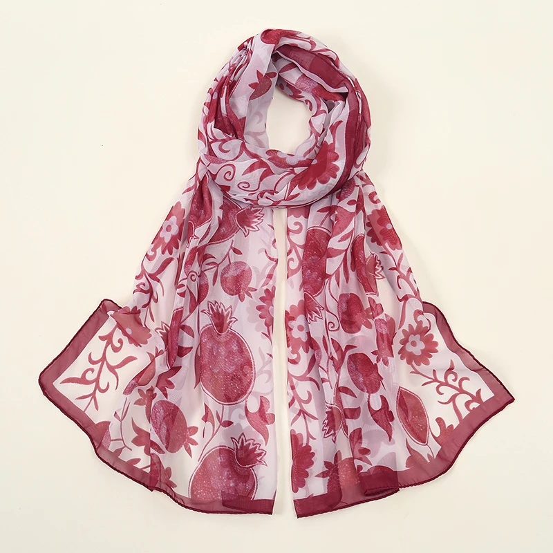 

Luxury Brand Women Beach Scarf Georgette Silk Shawls Design Print Headband Female Summer Headband Wraps Sunscreen Hijab 2025