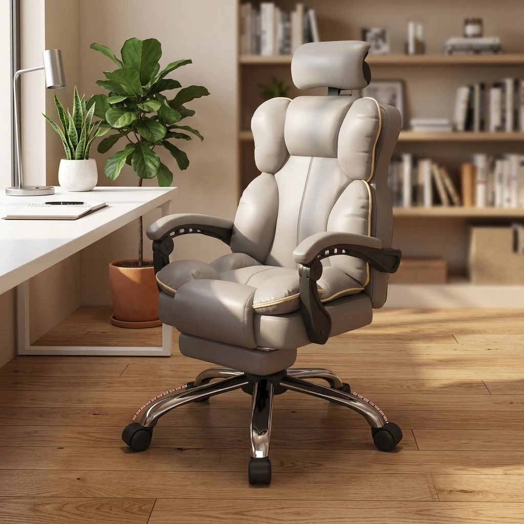 Luxury Ergonomic Racing Car Office Chair Modern Design Executive Grade Leather Reclining Swivel Chair For Boss/executive Use