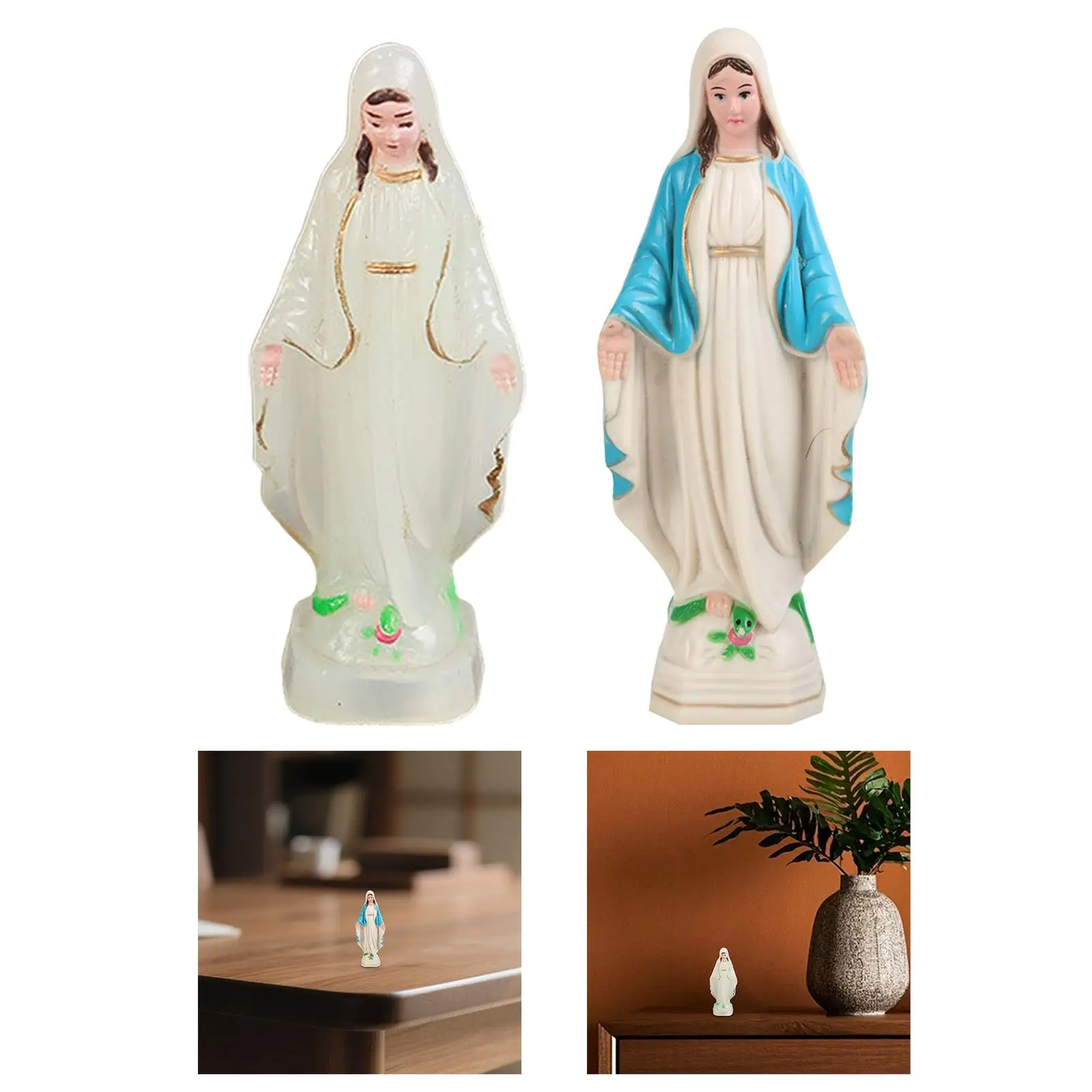 Estatua de la Madre Bendita Estilo Europeo Elegante Figura de Nuestra Señora de Lourdes