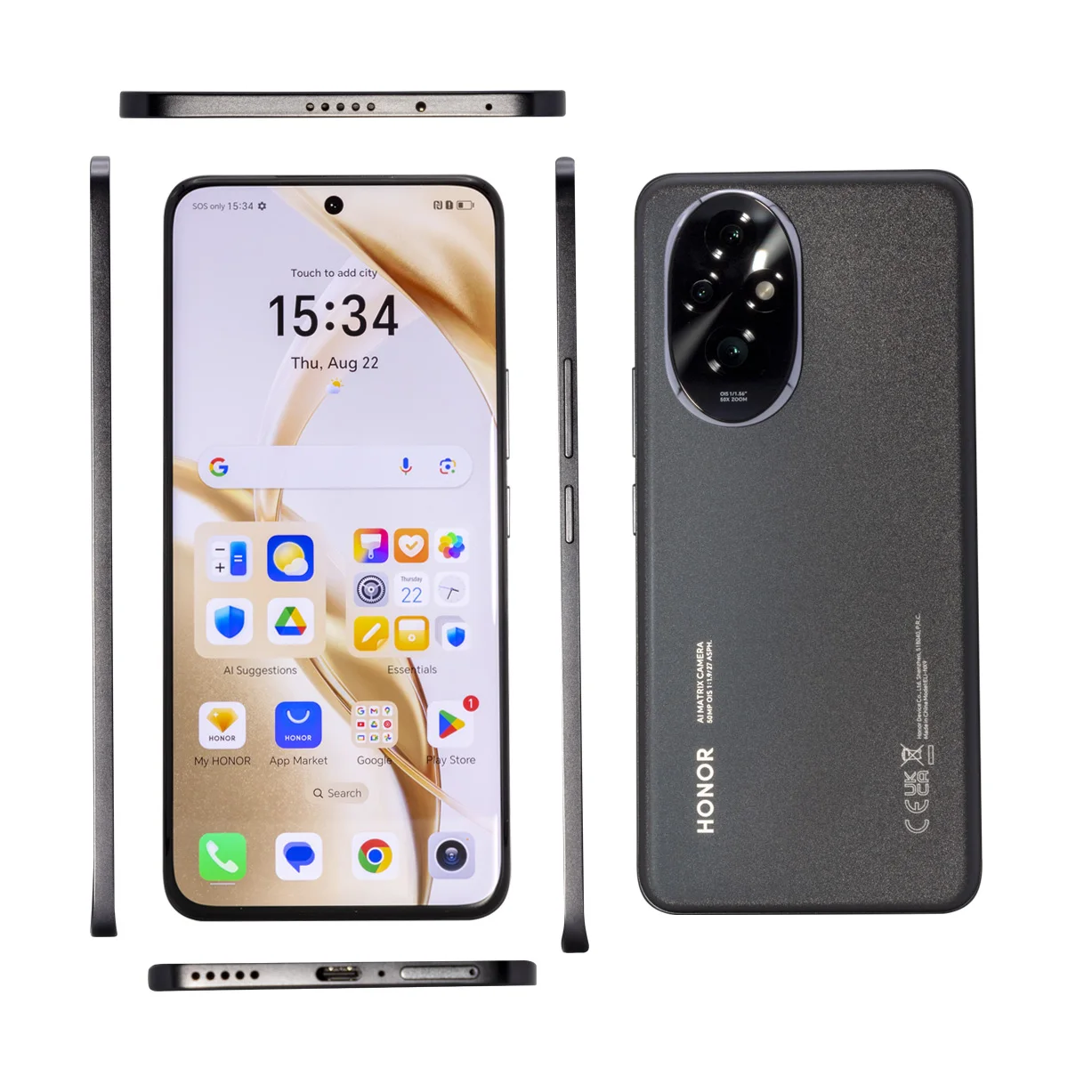 Honor-200 5Gスマートフォン,snapdragon 7 gen 3, 6.7インチAMOLEDディスプレイ,100Wスーパーチャージャー,5100mAhバッテリー,50MPカメラ