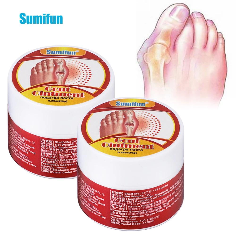 

10g Sumifun Foot Gout Treatment Cream Thumb Corrector Finger Hallux Ointment Toe Bunion Pain Relief Medical Plaster Health Care