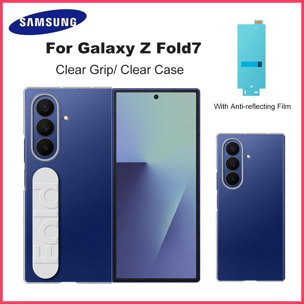 

Original Samsung Clear Grip Case EF-AF966 for Galaxy Z Fold7 Clear Case with Screen Protector Scratch-Resistant Slim Design case