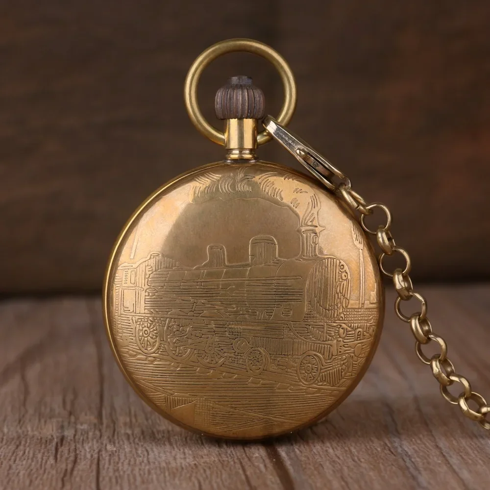 novo ouro mecânico mão vento relógios steampunk vintage relógios de bolso para homens feminino presente reloj de bolsillo