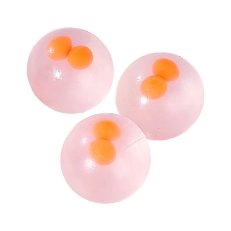 Zomer Taba Squishy Dubbele Eigeel Ei Pinch Ball Siliconen Waterbal Stressbestendig Transparant Bubble Squeeze Speelgoed Kids Gift