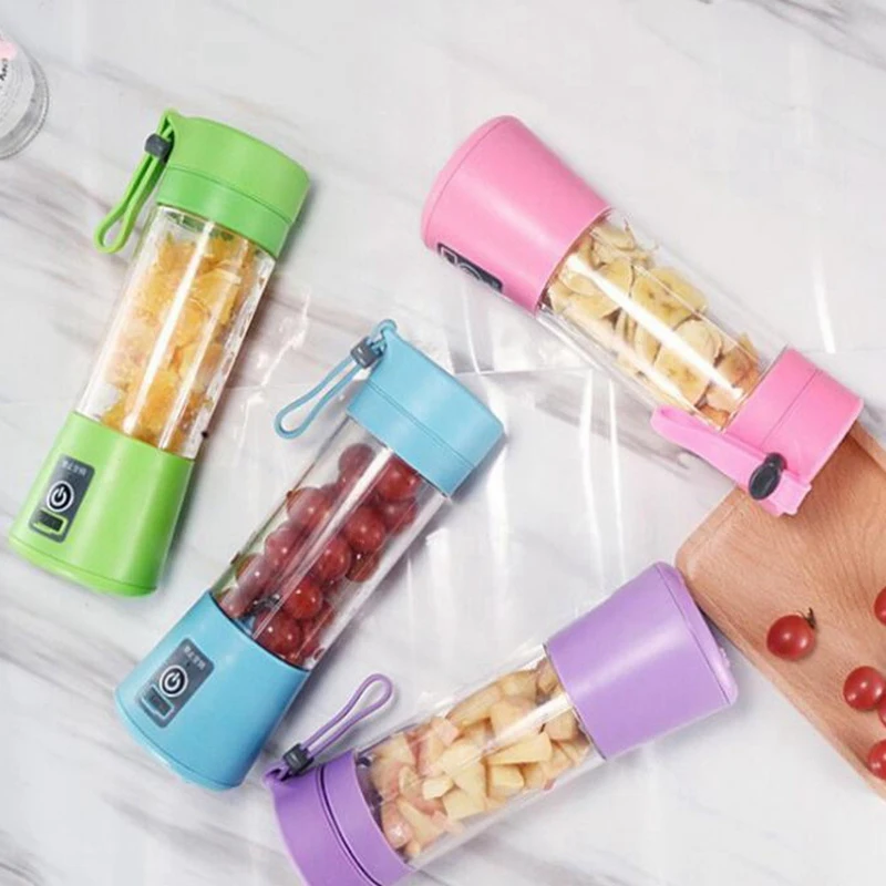 เครื่องทำสมูทตี้นมส่วนตัวพร้อมช่อง USB พกพาได้ถ้วยเครื่องปั่นคั้นน้ำผลไม้ไฟฟ้าสำหรับบ้านปิกนิกสำนักงาน