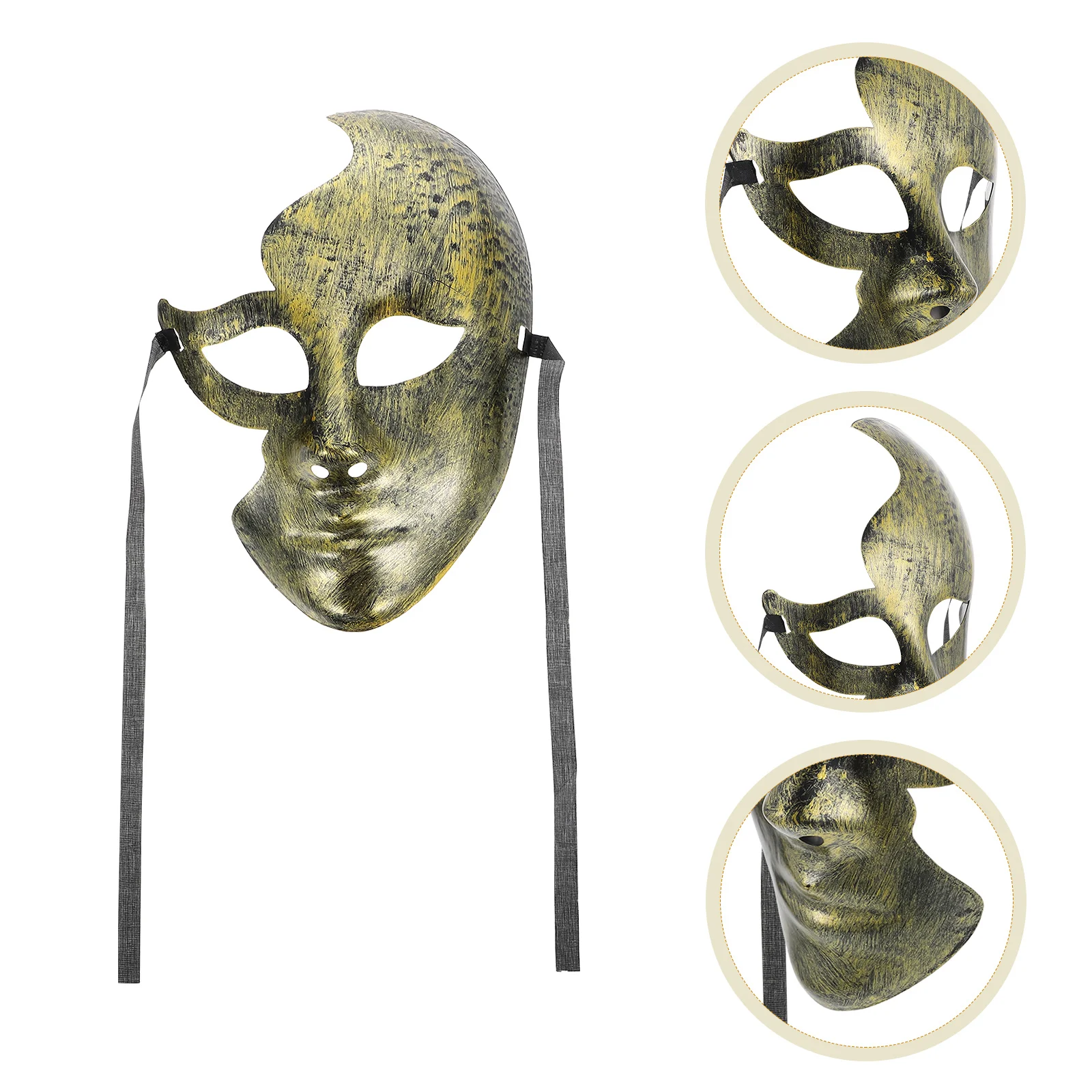 2 Pcs Face Mask Decorative Cosplay Apparel Plastic Half Party Dressing up Role-