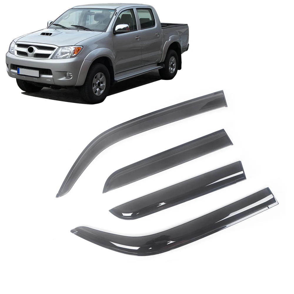 

Для Toyota Vigo 2007-2020 автомобильный боковой оконный козырек от солнца и дождя, козырек, защитная крышка, рамка, наклейка, аксессуары