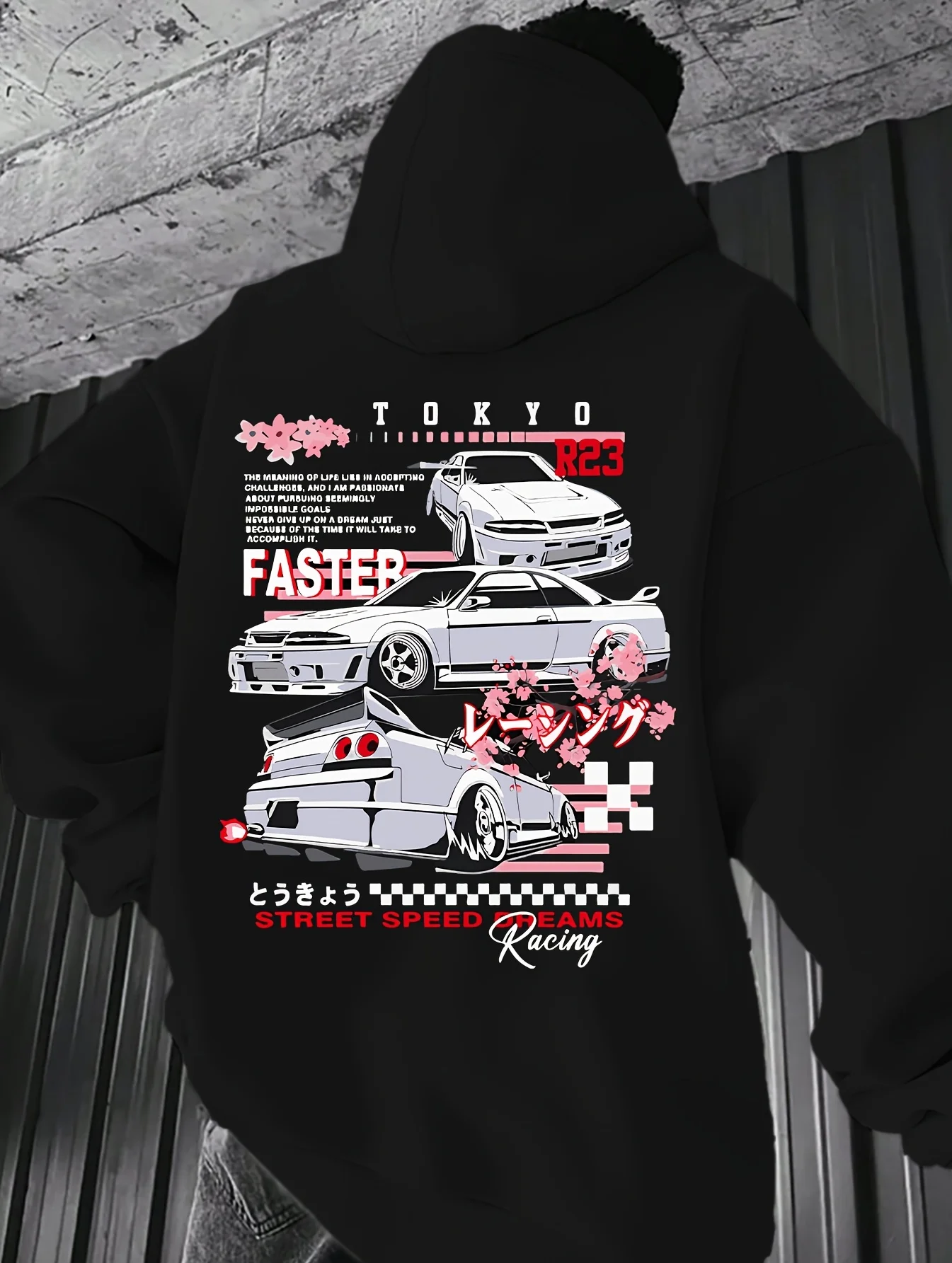 Men'sCasual Hooded Sweatshirt with Retro Racing Print Suitable for Autumn and Winter Daily Commutes Casual Outings and Home Wear