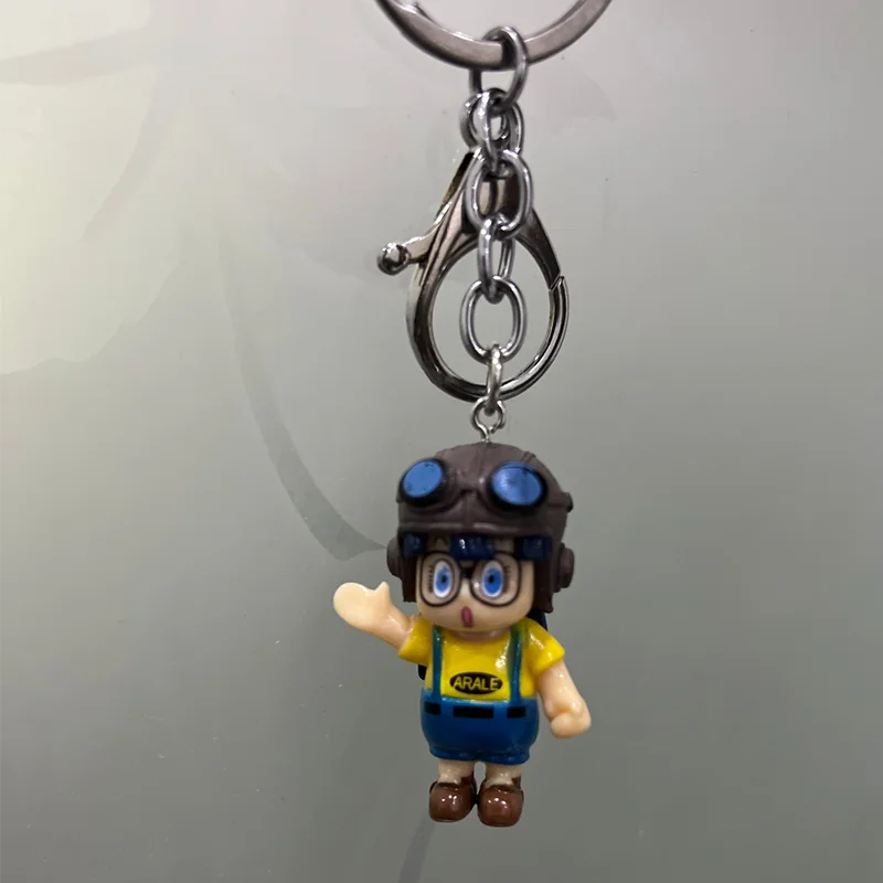 Hot Anime Dr. Slump PVC Keychain Arale Machine Doll Bulma Cosplay Cute Slump Toy Keyring Wings Pendant Gift Action Figure