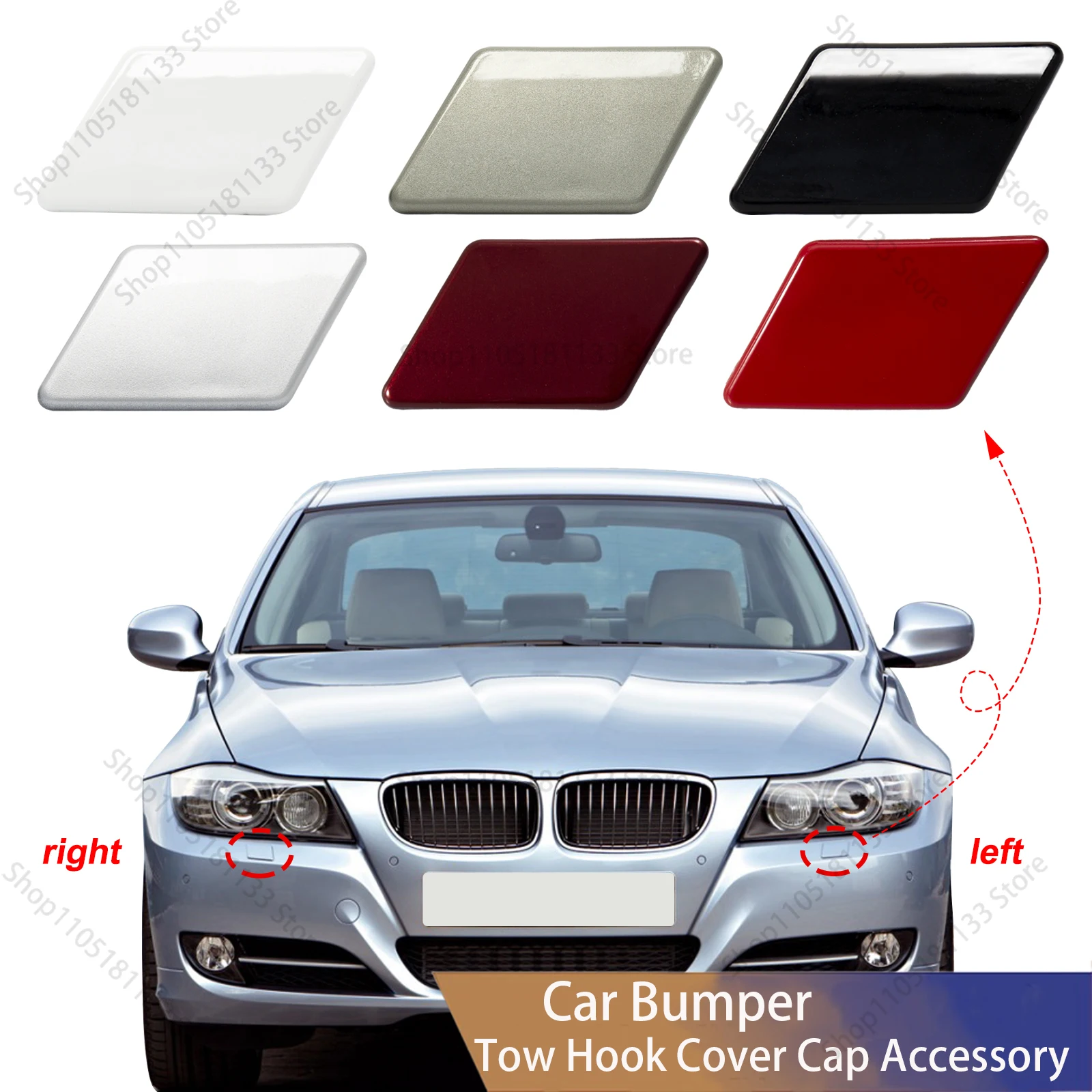 For BMW 3 Series E90 E91 2009-2011 Front Bumper Headlight Washer Cover 61677211209 OE Replacement Premium Quality Direct Fit
