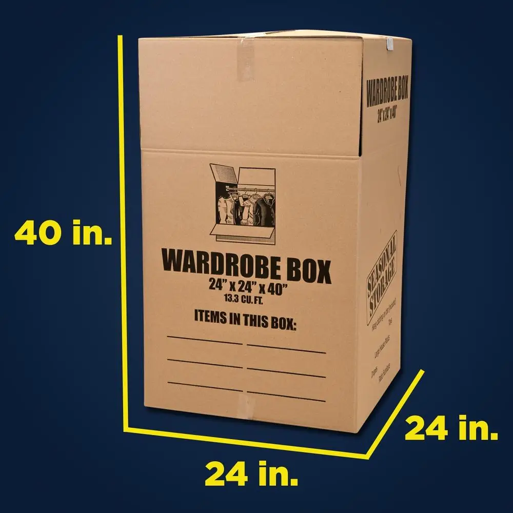 Conjunto de 3 grandes caixas móveis para guarda-roupas suspensas, 24 x 24 x 40 polegadas