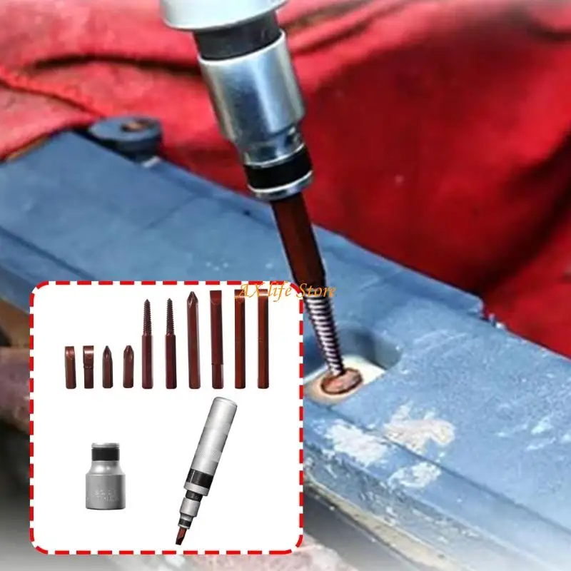 

J2HA Heavy Duty Industrial Screw Removal 12pc Impact Driver For Jammed Fasteners