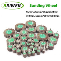 60/80/120Grit Sanding Flap Wheel Polishing Grinding Accessories Tool Disc For Dremel Rotary Tool 16/20/25/30/40/50/60/80mm