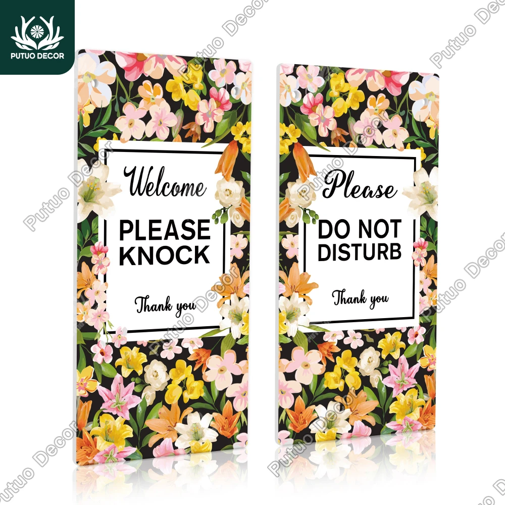 Декор Putuo, 1 шт., двусторонняя вывеска из ПВХ, добро пожаловать, пожалуйста, удачи, не беспокойтесь, спасибо, студия, конференц-зал, налет в подарок