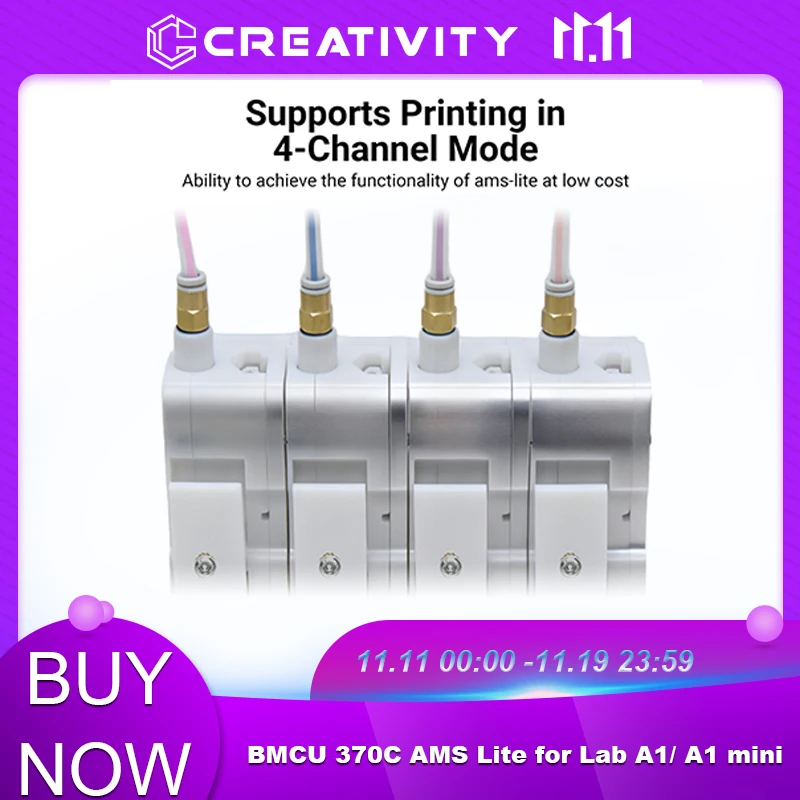 

BMCU 370C AMS Lite Hall Buffer Sensor Bidirectional Buffering Multi Color Printing More Accessible for Bambu Lab A1/ A1 mini P1