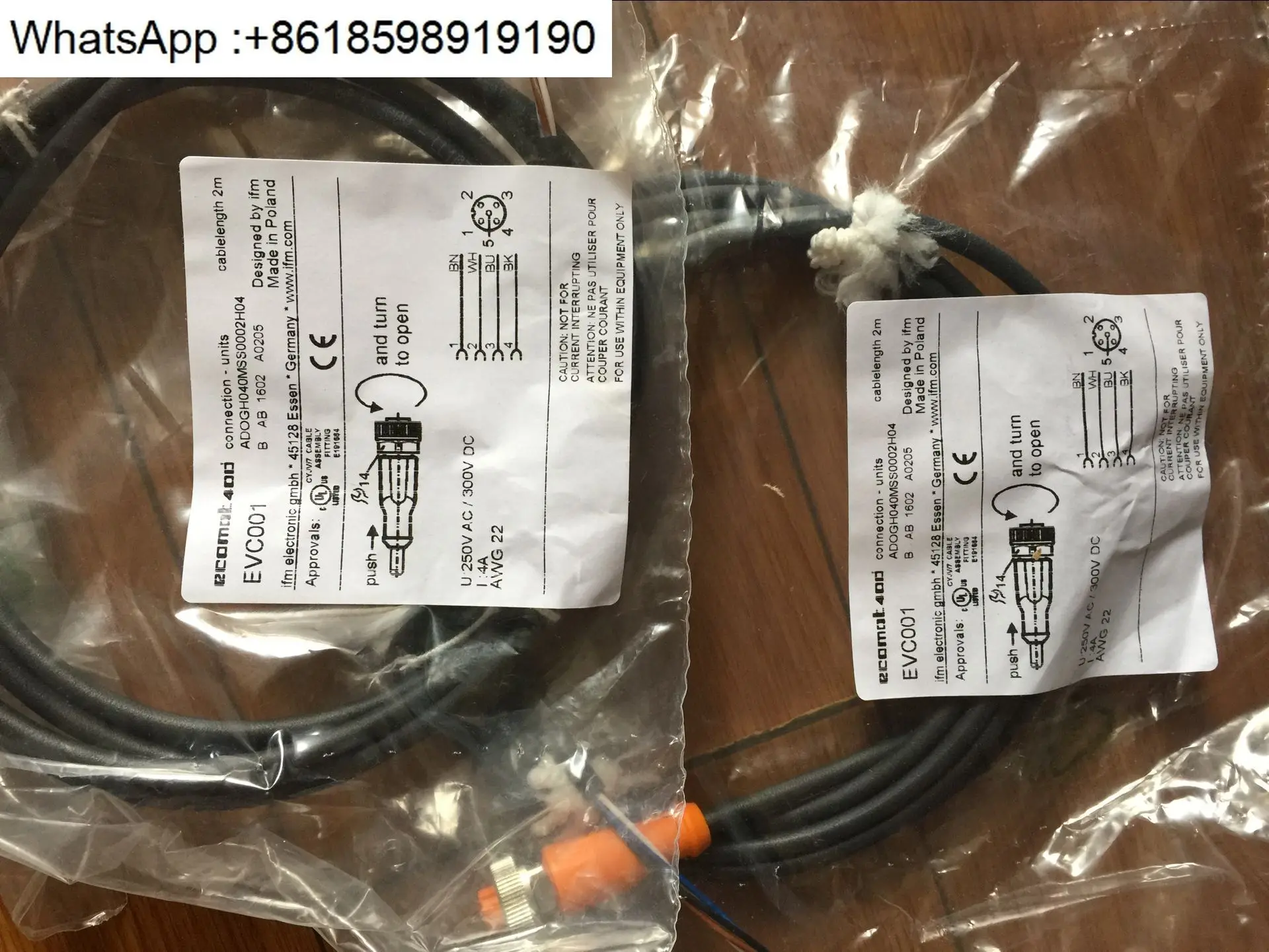 

IFM cable EVC004 EVC003 EVC001 EVC005 EVC002 EVC006