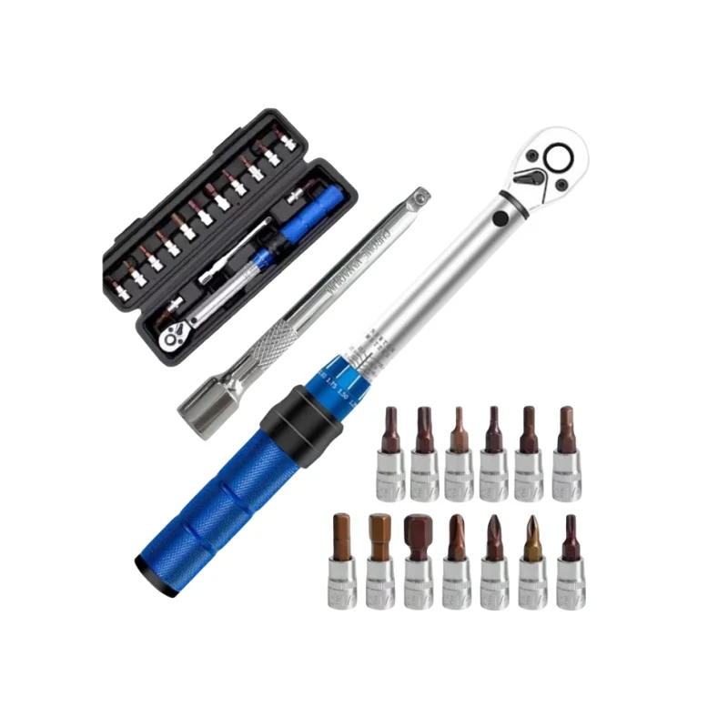 

1/4IN High Precision Preset Adjustable Torque Wrench Bicycle Maintenance Tool 15 Sets